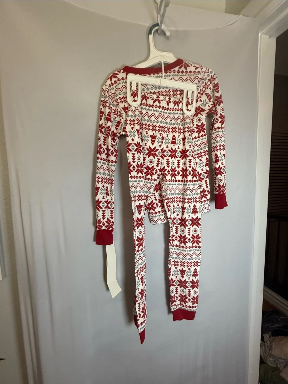 Carter's Red and White Fair Isle Pajama Set